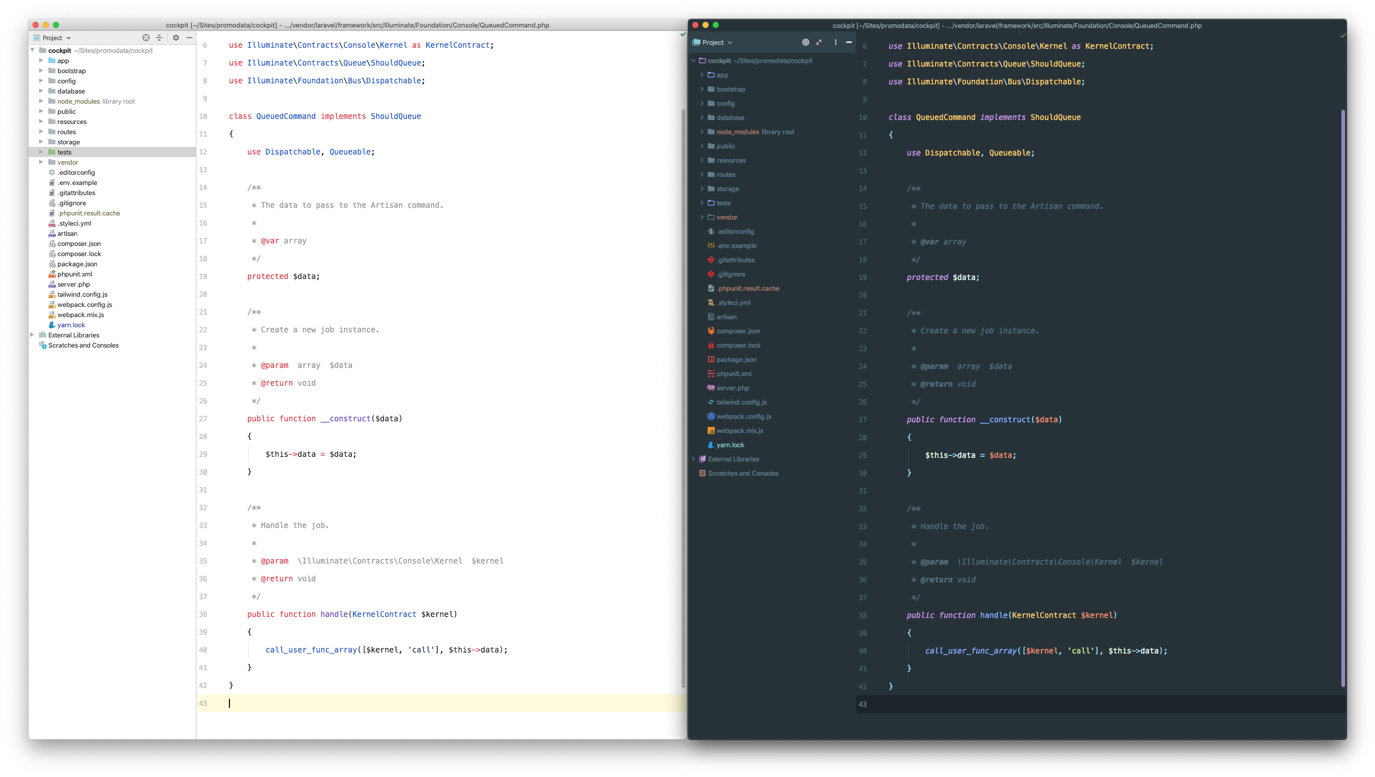 phpstorm material theme